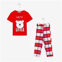 Пижама новогодняя детская KAFTAN «Bear» размер 30 (98-104)