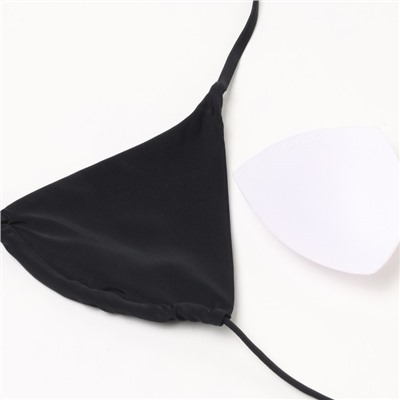 Купальник раздельный на завязках женский MINAKU, чёрный размер 46