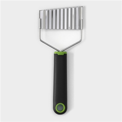 Нож для фигурной нарезки Доляна Lime, 20 см, нержавеющая сталь, чёрный