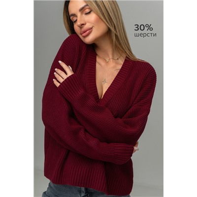 Женский вязаный джемпер оверсайз Happyfox