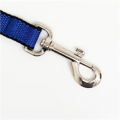 Поводок 3 м × 2 см, сине-чёрный