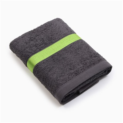 Полотенце махровое Love Life «Самум», 50×90 см, хлопок 100%, тёмно-серое, зелёное