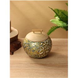 Банка для сыпучих продуктов, 13×13×12 см, бамбук