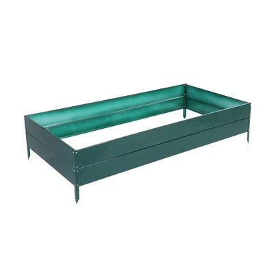 Грядка оцинкованная, 195×100×34 см, зелёная, Greengo