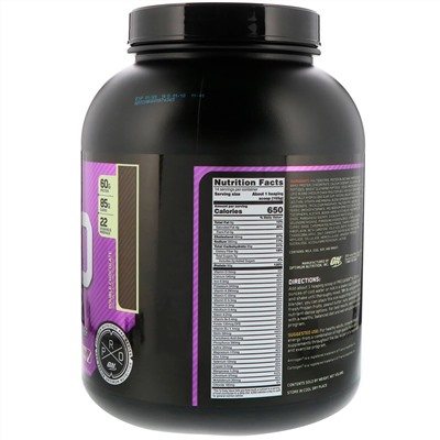 Optimum Nutrition, PRO GAINER, средство для набора веса с высоким содержанием белка, двойной шоколад, 2,31 кг (5,09 фунта)