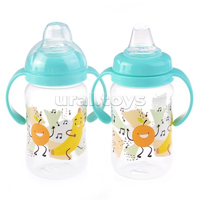 Поильник с силиконовым носиком и ручками "Фрукты"
