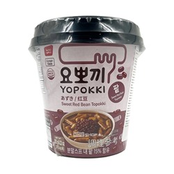 Токпокки со сладким соусом из красной фасоли (стакан) Sweet Red Bean Topokki Yopokki, Корея, 120 г Акция