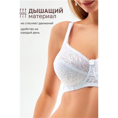 Бюстгальтер 21391 мягкий кружевной на косточках OIRO (Белый)