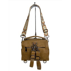 Женская сумка-рюкзак из искусственной кожи, цвет  коричневый