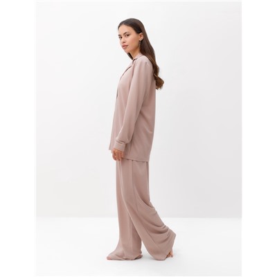 Костюм женский (рубашка, брюки, топ) KAFTAN Base, размер 48, пудровый