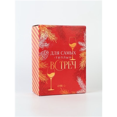 УЦЕНКА Бокалы для вина новогодние «Новый год для двоих», 360 мл, набор