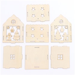 Роспись по дереву на новый год «Домик», набор для творчества