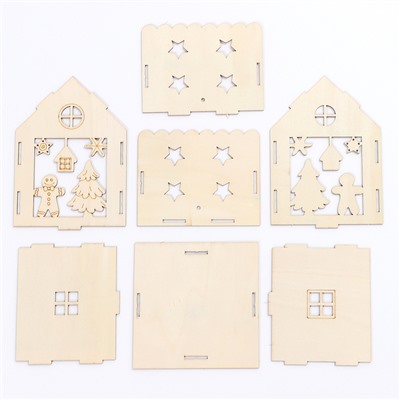 Роспись по дереву на новый год «Домик», набор для творчества