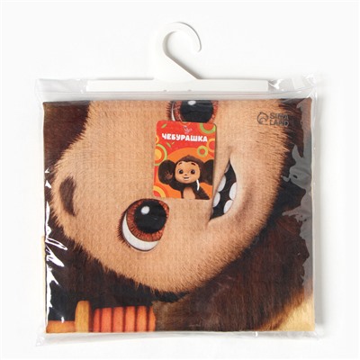 Полотенце Чебурашка, жёлтое, 70×140 см, 100% хл, вафля 160 г/м²