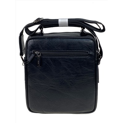 Сумка мужская из натуральной кожи, цвет черный