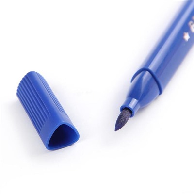 Фломастеры 12 цветов в пластиковом пенале, треугольные, толстые, вентилируемый колпачок