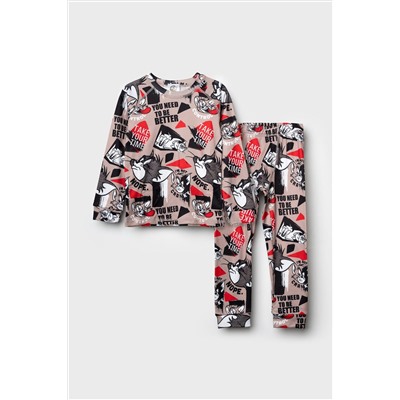 Термокомплект трикот. для мальчиков: фуфайка (футболка) с длин. рук, брюки для эпизод. использования PLAYTODAY, 1226889