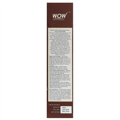 Wow Skin Science, чудесный спрей-тоник «10-в-1» с яблочным уксусом, 200 мл (6,8 жидк. унции)