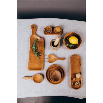 УЦЕНКА Тарелка 17×17×5 см, тиковое дерево