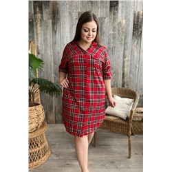 Халат 8219 (Красная клетка)