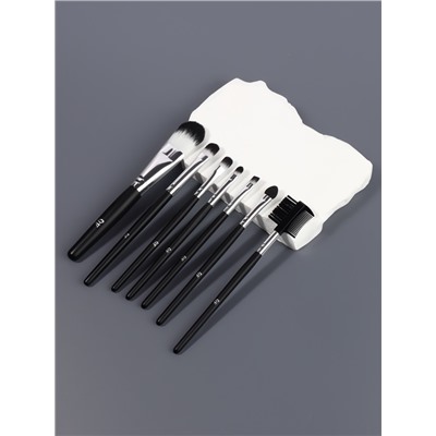 Набор кистей для макияжа SMOKY, 7 шт., чехол на кнопке, чёрный