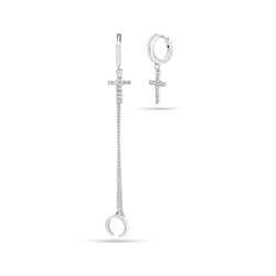 Серьги из серебра куб.циркон., Ю-21040р