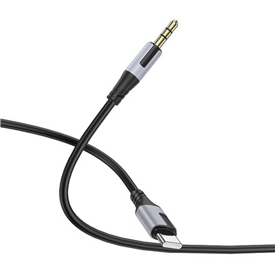 Кабель Type-C - 3.5mm Borofone BL19 Creator (повр. уп.)  100см   (black)