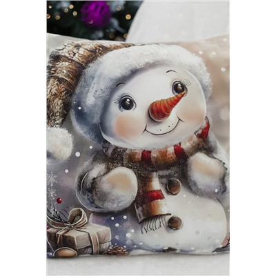 Наволочка декоративная новогодняя 2 шт 3D эффект велюр НАТАЛИ, 1221263