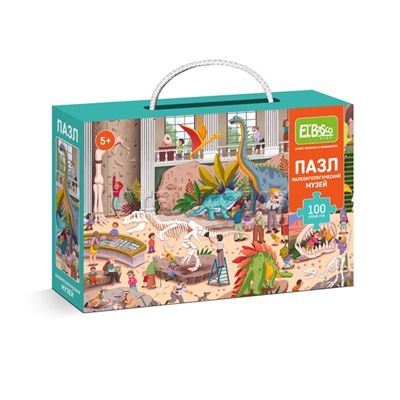 Пазл 100 "Ночь в музее. Палеонтологический музей"
