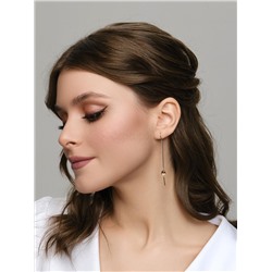 Серьги-продёвки из серебра с кристаллами Премиум Австрия зелёный мистик родированные 925 пробы 0061с-001VM