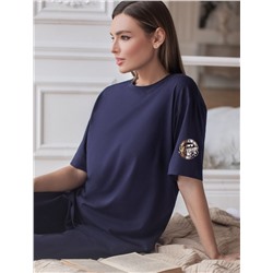 Футболка оверсайз с принтом из премиального 100% хлопка