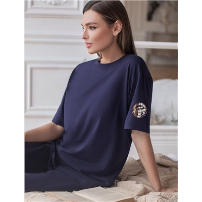 Футболка оверсайз с принтом из премиального 100% хлопка