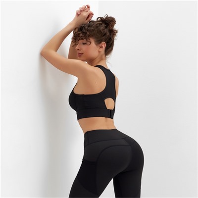 Топ MINAKU: SPORTLY, цвет чёрный р-р S