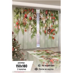 Фотошторы для кухни 18081 (Зеленый)