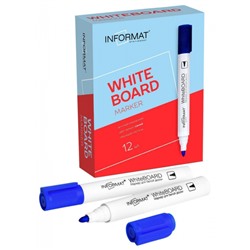 Маркер для магнитной доски "ДОСКА/BOARD" круглый 3,00 WRR03B синий inФОРМАТ