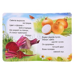 Книга картон. Радуга Веселые овощи 0+