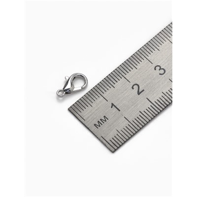 Замок карабин, 200 шт. 12 мм, цвет серебро