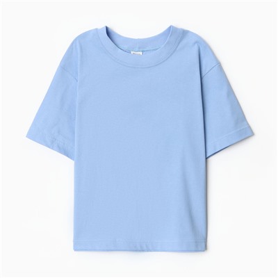 Футболка детская MINAKU: Basic line, голубая, рост 104 см