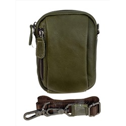 Сумка мужская из натуральной кожи, цвет  зеленый