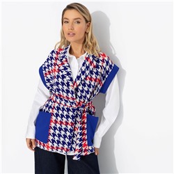 Жилет с карманами на запах, Модное измерение (яркий, с поясом)