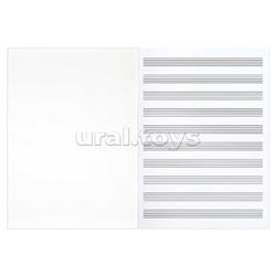 Тетрадь для нот 8 л. "Белый рояль" А4,