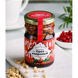 Таежный деликатес "Кедровый орех с Клюквой" в сиропе / стекло  230 гр / Солнечная Сибирь