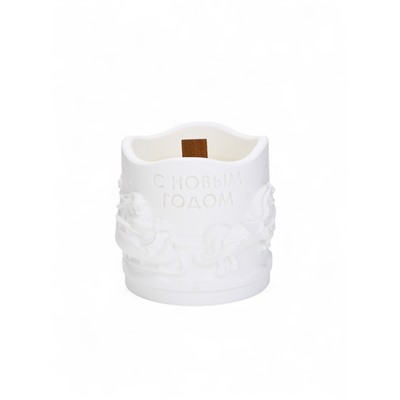 Свеча гипс "Новый год", аромат мускат
