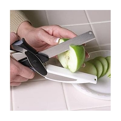 Нож-ножницы с разделочной доской 2 в 1 KNIFE CUTTING BOARD (уценка)