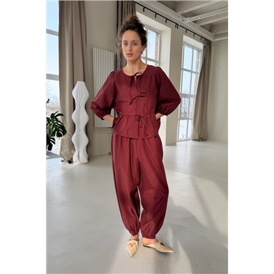 Блузка  NATURE093/05/Винный