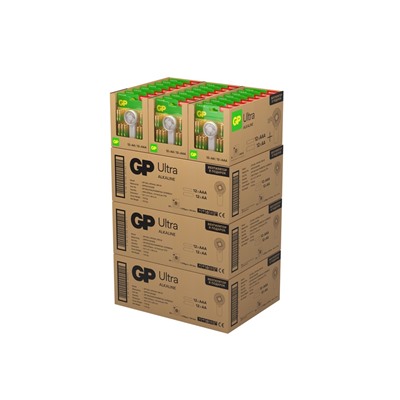 Батарейка алкалиновая GP Super, ААА+АА, LR03+LR6-24BL, 1.5 В, блистер 12+12 шт, вентилятор