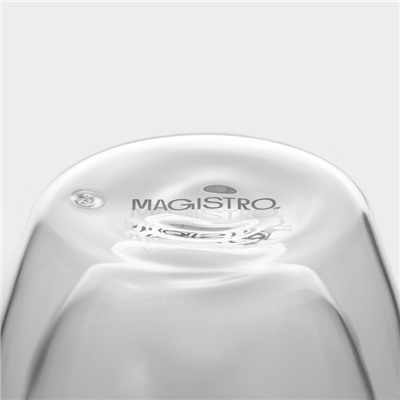 Набор кружек с двойными стенками Magistro «Дуо», 450 мл, 13×9×14.8 см, 2 шт., стекло, прозрачный