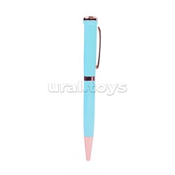 Ручка шариковая с поворотным механизмом PEARL BL, синяя, пулевидный пиш.узел 0,7 мм, корпус металлический, сменный стержень 99 мм типа Parker,  подарочная упаковка