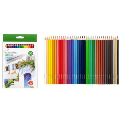 Набор профессиональных цветных карандашей 36цв "Сонет" 13141434 Невская палитра