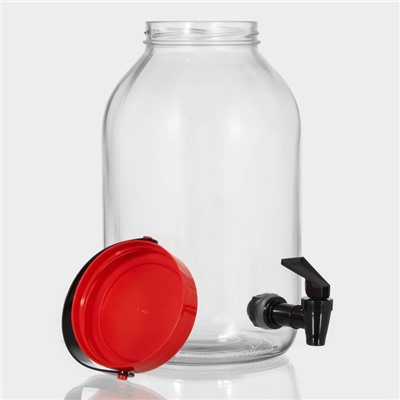 Кувшин стеклянный с краником Macro, 5 л